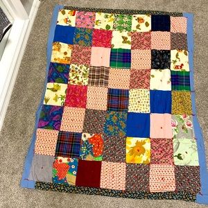Vintage handmade patchwork quilt throw